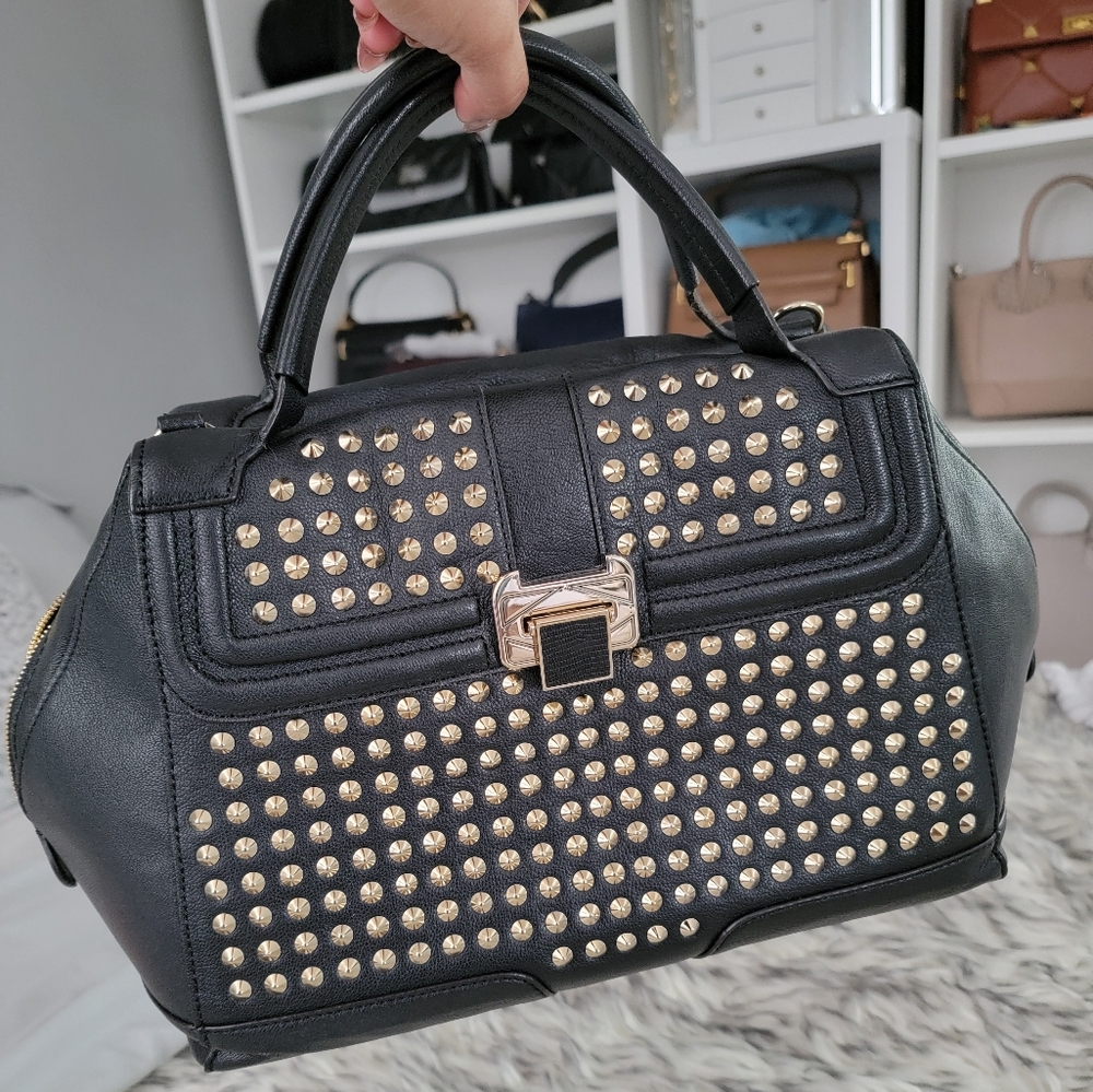 Rebecca Minkoff Studded Scarlet Satchel Bag black